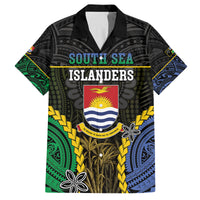 Personalised South Sea Islanders And Gilbert Islands Family Matching Tank Maxi Dress and Hawaiian Shirt Kanakas Polynesian Pattern LT05 Dad's Shirt - Short Sleeve Black - Polynesian Pride