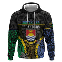 Personalised South Sea Islanders And Gilbert Islands Zip Hoodie Kanakas Polynesian Pattern
