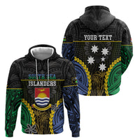Personalised South Sea Islanders And Gilbert Islands Zip Hoodie Kanakas Polynesian Pattern