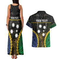 Personalised South Sea Islanders And New Ireland Couples Matching Tank Maxi Dress and Hawaiian Shirt Kanakas Polynesian Pattern LT05 - Polynesian Pride