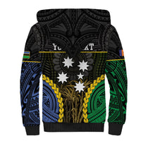Personalised South Sea Islanders And New Ireland Sherpa Hoodie Kanakas Polynesian Pattern