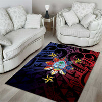 Philippines Guam Area Rug Filipino Sun With Guaman Seal