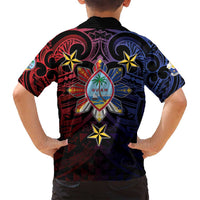 Philippines Guam Family Matching Tank Maxi Dress and Hawaiian Shirt Filipino Sun With Guaman Seal LT05 - Polynesian Pride