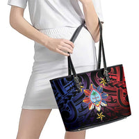 Philippines Guam Leather Tote Bag Filipino Sun With Guaman Seal