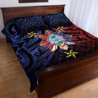 Philippines Guam Quilt Bed Set Filipino Sun With Guaman Seal