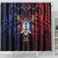 Philippines Guam Shower Curtain Filipino Sun With Guaman Seal