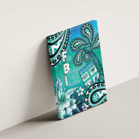 Fiji Born Indian Canvas Wall Art Palm Paisley With Tapa Pattern