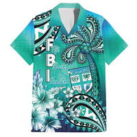 Fiji Born Indian Family Matching Tank Maxi Dress and Hawaiian Shirt Palm Paisley With Tapa Pattern