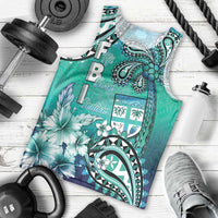 Fiji Born Indian Men Tank Top Palm Paisley With Tapa Pattern