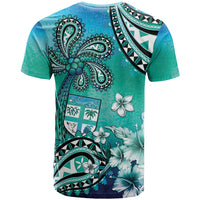 Fiji Born Indian T Shirt Palm Paisley With Tapa Pattern LT05 - Polynesian Pride