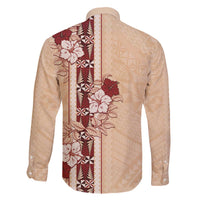 Tonga Language Week Family Matching Off Shoulder Short Dress and Hawaiian Shirt Hibiscus Tongan Ngatu Pattern LT05 - Polynesian Pride