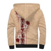 Tonga Language Week Sherpa Hoodie Hibiscus Tongan Ngatu Pattern LT05 - Polynesian Pride