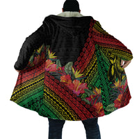Retro Hawaiian Singer Cloak Polynesian Style Tropical Flowers