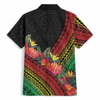 Retro Hawaiian Singer Hawaiian Shirt Polynesian Style Tropical Flowers