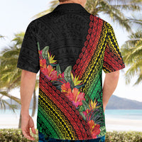 Retro Hawaiian Singer Hawaiian Shirt Polynesian Style Tropical Flowers