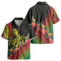 Retro Hawaiian Singer Kid Hawaiian Shirt Polynesian Style Tropical Flowers