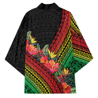 Retro Hawaiian Singer Kimono Polynesian Style Tropical Flowers