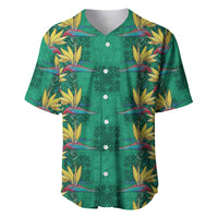 Hawaii Waikiki King Baseball Jersey Green Quilt With Pua Manu