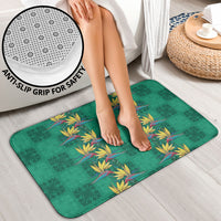 Hawaii Waikiki King Bathroom Set Green Quilt With Pua Manu