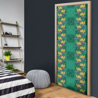 Hawaii Waikiki King Door Cover Green Quilt With Pua Manu