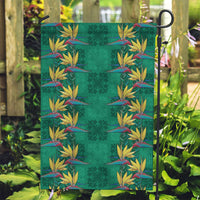 Hawaii Waikiki King Garden Flag Green Quilt With Pua Manu