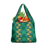 Hawaii Waikiki King Grocery Bag Green Quilt With Pua Manu