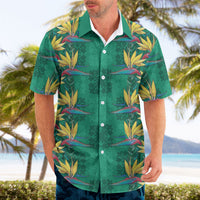 Hawaii Waikiki King Hawaiian Shirt Green Quilt With Pua Manu