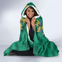 Hawaii Waikiki King Hooded Blanket Green Quilt With Pua Manu