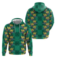 Hawaii Waikiki King Hoodie Green Quilt With Pua Manu