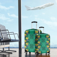 Hawaii Waikiki King Luggage Cover Green Quilt With Pua Manu