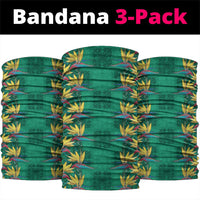 Hawaii Waikiki King Neck Gaiter Green Quilt With Pua Manu