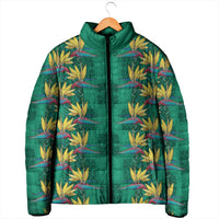 Hawaii Waikiki King Padded Jacket Green Quilt With Pua Manu