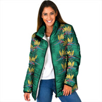 Hawaii Waikiki King Padded Jacket Green Quilt With Pua Manu