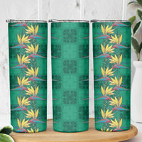 Hawaii Waikiki King Skinny Tumbler Green Quilt With Pua Manu