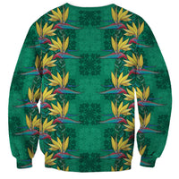 Hawaii Waikiki King Sweatshirt Green Quilt With Pua Manu