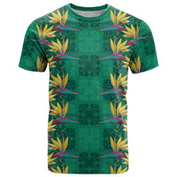 Hawaii Waikiki King T Shirt Green Quilt With Pua Manu