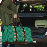 Hawaii Waikiki King Travel Bag Green Quilt With Pua Manu