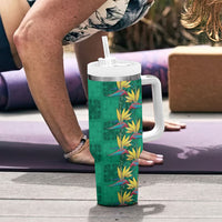Hawaii Waikiki King Tumbler With Handle Green Quilt With Pua Manu