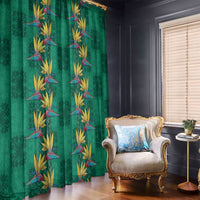 Hawaii Waikiki King Window Curtain Green Quilt With Pua Manu
