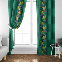 Hawaii Waikiki King Window Curtain Green Quilt With Pua Manu