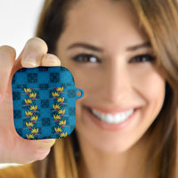 Hawaii Waikiki King AirPods Case Blue Quilt With Pua Manu