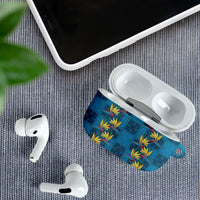 Hawaii Waikiki King AirPods Case Blue Quilt With Pua Manu