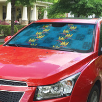 Hawaii Waikiki King Auto Sun Shade Blue Quilt With Pua Manu