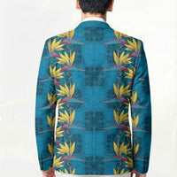 Hawaii Waikiki King Blazer Blue Quilt With Pua Manu