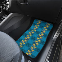 Hawaii Waikiki King Car Mats Blue Quilt With Pua Manu