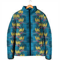 Hawaii Waikiki King Padded Jacket Blue Quilt With Pua Manu