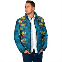 Hawaii Waikiki King Padded Jacket Blue Quilt With Pua Manu