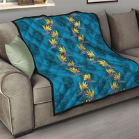 Hawaii Waikiki King Quilt Blue Quilt With Pua Manu