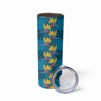 Hawaii Waikiki King Skinny Tumbler Blue Quilt With Pua Manu