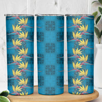 Hawaii Waikiki King Skinny Tumbler Blue Quilt With Pua Manu